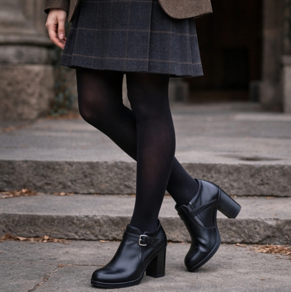 White Mountain NEW Ticket Y2K Dark Academia Block Heel Bootie 8.5M